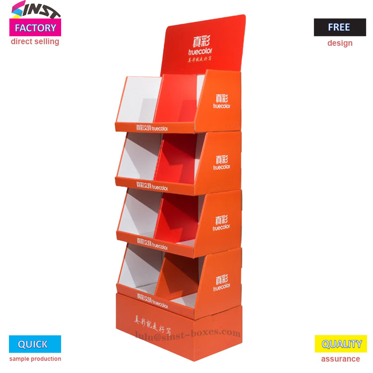 காகித துண்டு நெளி பெட்டி காட்சி ரேக்